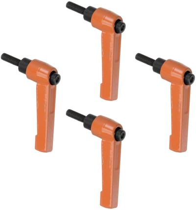 Dailygoods- Klemhendels 4 stuks - Verstelbaar - Snelspanner met drukknop - Aluminiumlegering - Buitendraad schroefnoppen - Voor machines en apparatuur - Schroefknoppen