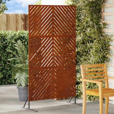 vidaXL - Privacyscherm - 100 - x - 50 - x - 180 - cm - weervast - staal - Roestkleurig