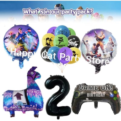 Schietspel Fortnition Verjaardagsfeest Decoratie Cartoon Alpaca Llama Bord Tafelkleed Babyshower Kinderen Bedankjes Feestartikelen