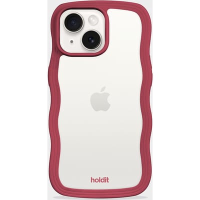 Phone Case Wavy Red Velvet/Transparent iPhone 13