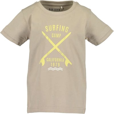 Blue Seven-Kids boys knitted T-shirt- Sand - Maat 116