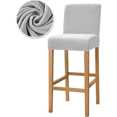 Fluwelen Stoffen Stoelhoezen Zithoezen Hoes Hotel Banket Eetkamer Housse De Chaise Fauteuil 1 /2 /4 /6 Stretch Bar Leorate 1 Piece