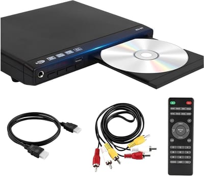 Dvd Speler - Cd Speler - Thuisbioscoop Ervaring - Regio Vrij - Compact Formaat - Zwart