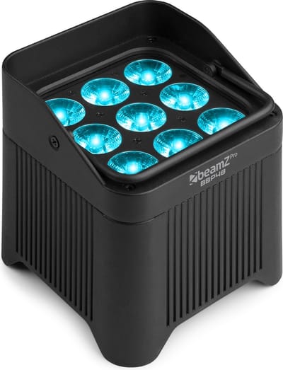 BeamZ Professional BBP48 accu uplight met 9x 12W LED’s - IP65 Waterdicht - RGBWA-UV