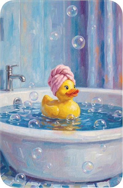 WC mat 40x60 cm - Antislip - Creatief - Badeend - Kleurrijk - Toiletmat - Vloermat - Douchemat - Toilet tapijt - Toiletmatten