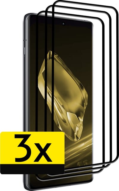 Screenprotector - Geschikt voor OnePlus 12 - 3 Stuks - Full Cover - Beschermglas - Gehard Glas - Tempered Glass - Screen Protector