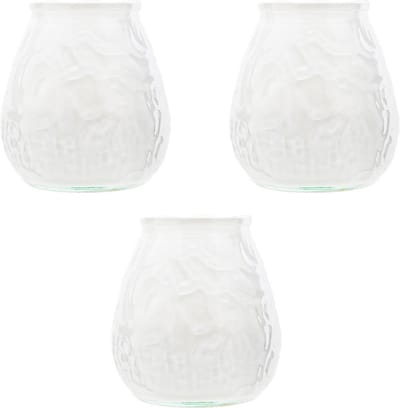 Cosy & Trendy mini lowboy tafelkaars - 8x - wit - 17 Branduren - 7 cm - kaars