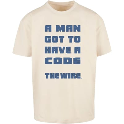 Merchcode The Wire - A Man Heavy Oversize Heren Tshirt - S - Creme