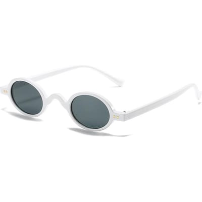 Stijlvolle Kleine Ronde Zonnebril Voor Dames Klassiek Vintage Steam Punk Nagels Voor Heren Zonnebril Tinten UV400 Ovaal Dames Brilmontuur only 1pcs sunglasses