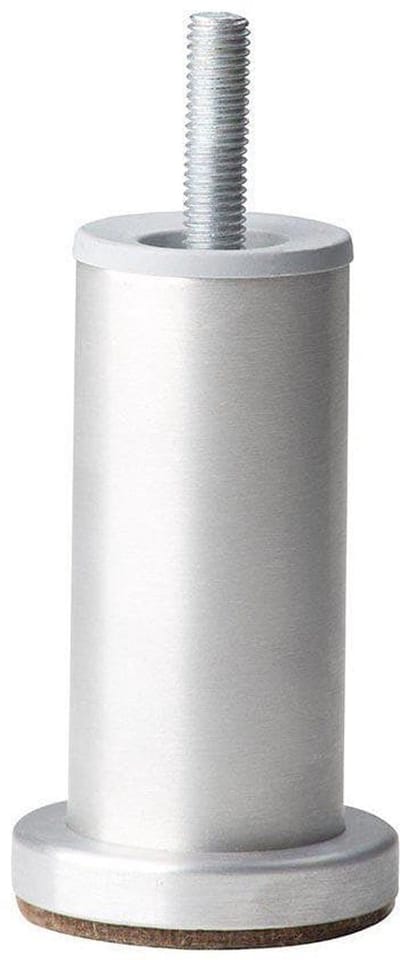 Stalen meubelpoot aluminium rond ø 4,2 cm en hoogte 10 cm (M10) - Set van 4 stuks
