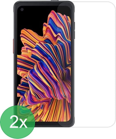 2x Screenprotector Tempered Glass Glazen Gehard Screen Protector 2.5D 9H (0.3mm) - Glasplaatje Geschikt voor: Samsung Galaxy Xcover Pro - Glas - bescherm - beschermglas - ZT Accessoires