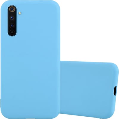 Cadorabo Hoesje geschikt voor Realme 6 PRO in CANDY BLAUW - Beschermhoes gemaakt van flexibel TPU silicone Case Cover