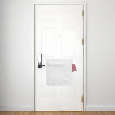 Brievenbakvanger - Postvanger brievenbus - Post Veilig Opslaan - Geen Schroeven Nodig - 52 x 51 cm - Wit