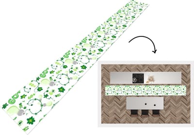 Keukenloper - Keukenmat - Lampen - Planten - Patronen - 400x50 cm - Keuken vloerkleed