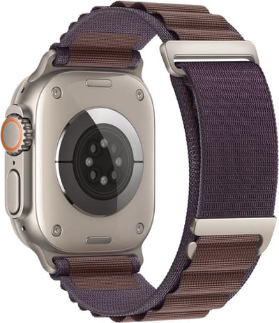 Stravo Nieuw Alpine Loop Nylon Sport Bandje - Geschikt voor Apple Watch 42mm(Series 11/10)/41/40/38mm, Verstelbaar met Metalen C-Haak Sluiting voor Apple Watch SE 1 2 3 / Series 11 10 9 8 7 6 5 4 3 2 1 - Indigo - Nylon horlogebandje