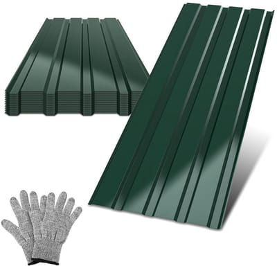 12x Groene Dakplaten Trapeziumplaat 7m² - Gegalvaniseerd Staal voor Carport en Tuinhuis