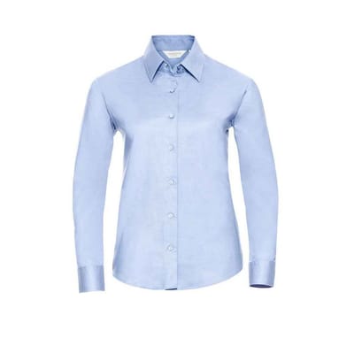 Russell Collection Dames/Dames Klassiek Oxford Overhemd Met Lange Mouwen (Oxford Blauw)