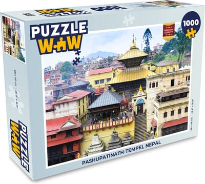 Puzzel Pashupatinath-tempel Nepal - Legpuzzel - Puzzel 1000 stukjes volwassenen