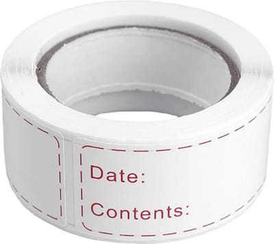 Actie4you® - Diepvries Etiketten – Koelkast Etiketten – Beschrijfbaar – Voedsel Etiketten - Etiketten - 125 Stuks op Rol - 7.5CMx2.5CM - Rood