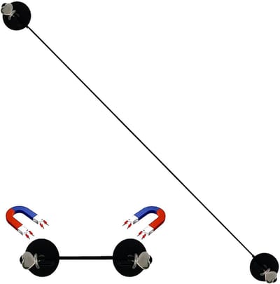 Magnetische gordijnroeden - Verstelbare stangen - Ruimtes verdelen - Eenvoudige montage - 19-35 inch - Wit