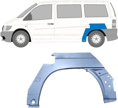Reparatiepaneel achterspatbord voor Mercedes Vito I W638 1996-2003 / Links