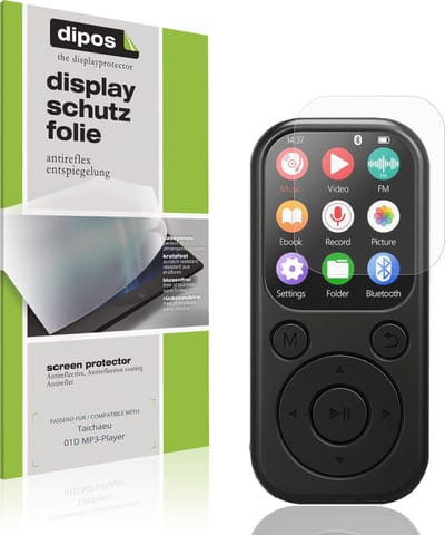 dipos – 4x Matte Beschermfolie geschikt voor Taichaeu 01D MP3-Player | Krasbestendige & antireflecterende Screenprotector Ultra-Thin