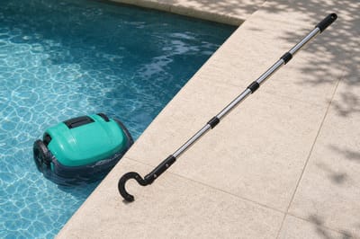 Zwembadhaak voor zwembadreiniger - demontabel - 80 cm - set met telescopische steel en haak voor zwembadonderhoud