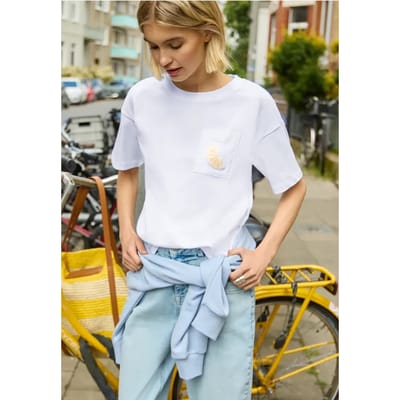 Street one - Dames t-shirt - Maat M - Vrouwen - wit - katoen
