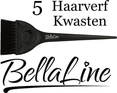 5 Stuks Haarverf Kwast zwart - BellaLine - Kappers Producten - Verfkwast - Haarverf zwart - Haarkleuring Kwast - Haarverf rood - Uitgroei Verven - Haarverf borstel - haarverf blond - haarverf bruin - Haarverf blauw - haarverf roze - Haar verf set