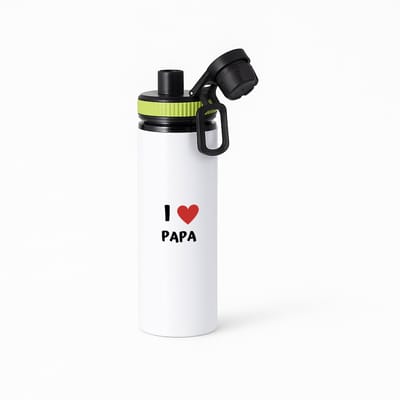 Hacebo® - I love papa waterfles met draaidop groen - Vader - de liefste papa - vader cadeautjes - vaderdag - verjaardag - geschenk - kado - water fles - 850ML