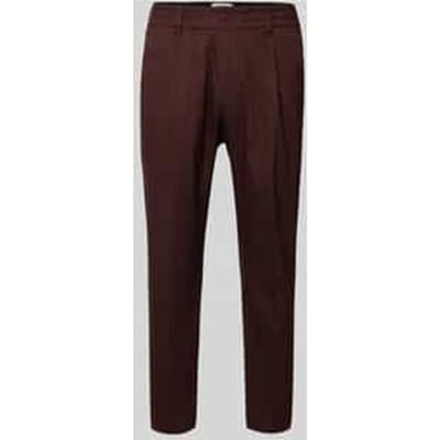 Broek van linnenmix met achterzakken