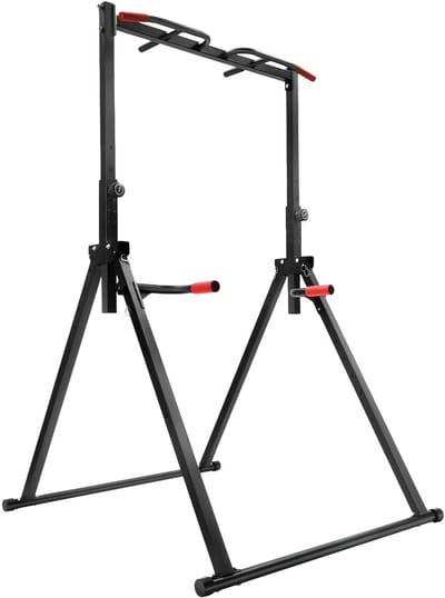 Sello! power tower – optrekstang – multifunctioneel trainingsstation – verstelbaar 1.75 tot 2.30 – koolstofstaal – tot 200kg
