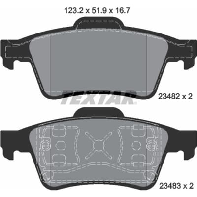 Remblokset TEXTAR 2348202, achter