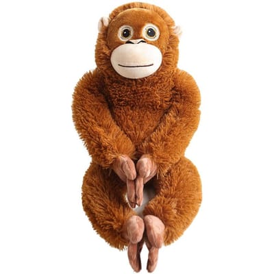 30cm Punch Orang-oetan Apenfamilie Pluche Speelgoed Gevuld Lang Pluche Cartoon Dierentuin Dier Kalmerende Metgezel Cadeau 30cm brown