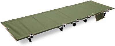 Campingbed Volwassenen - Lichtgewicht Kampeerbed - Outdoor Rusten - Extra Beenverlengers - 187x60cm Uitgevouwen - Groen