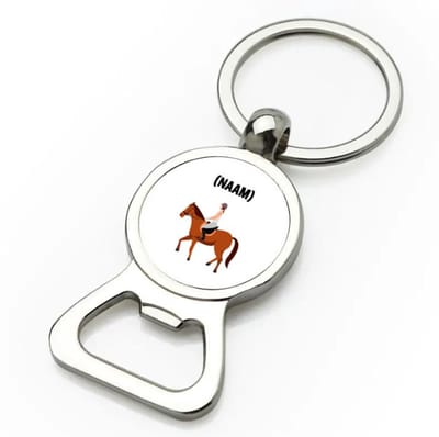 Akyol - paardrijden met eigen naam flesopener - Paardrijden - paardrijder - sport - 9 bij 3 cm