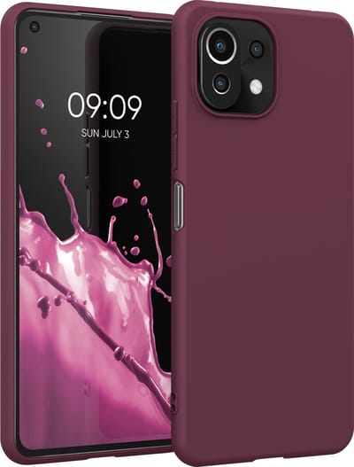 kwmobile telefoonhoesje geschikt voor Xiaomi 11 Lite (5G) NE / Mi 11 Lite (5G) - Hoesje voor smartphone - Back cover in bordeaux-violet