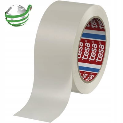 Tesa Papieren Pakkingstape Wit 50mm x 50m - Sterk & Milieuvriendelijk