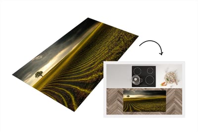 Keukenloper - Loper keuken - Weide - Boom - Donker - 120x60 cm - Keukenloper vinyl