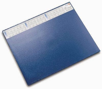 Bureauonderlegger met Kalender en Antislip - 52 x 65 cm - Blauw