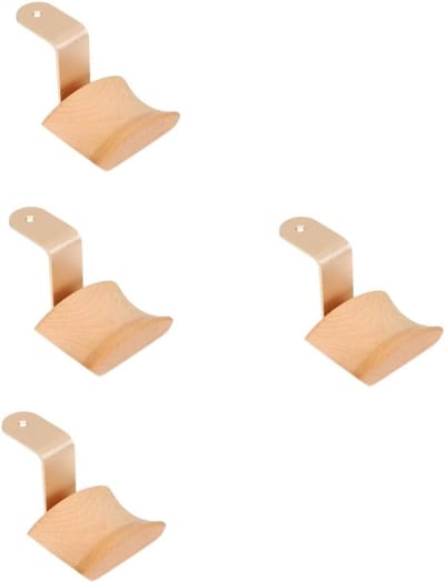 Koptelefoonstandaard Set - Hoofdtelefoonhouder Beugel - Bureau Organiseren - Massief Hout Aluminium - 4 Stuks - Diverse Kleuren