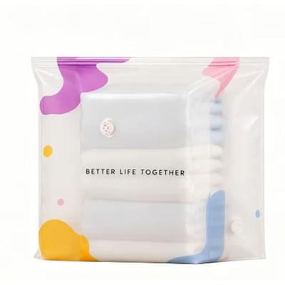 Sac de compression sous vide sans pompe nécessaire Grands sacs de rangement étanches Durables Grande capacité Sac de rangement 3D vertical pour vêtements Linge de lit 1pcs white