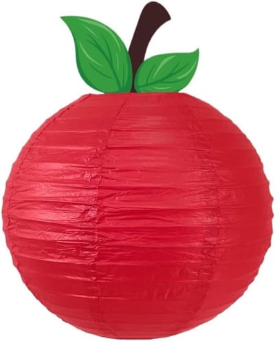 Papieren Lantaarns - Fruit Lantaarns - Feestelijke Decoratie - Traditioneel Chinees Design - 12 Stuks 30cm - Rood