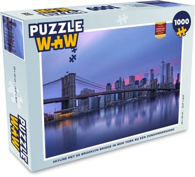 Puzzel New York - Water - Brug - Legpuzzel - Puzzel 1000 stukjes volwassenen