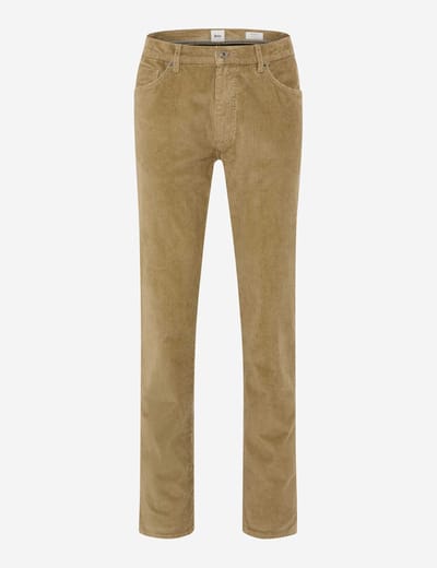 straight fit corduroy broek van katoenmix model 'Mythos Flex Cord'