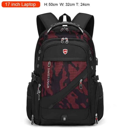 Laptop Rugzak Waterdicht - Laptop Tas - Schooltas - 17/20 inch, Oxford materiaal, modern design, geschikt voor mannen en vrouwen