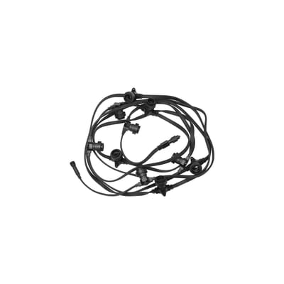 Star Trading buitenverlichtingsketting, EXTRA Connecta, Connecta systeemaccessoire, 10x E27 fittingen, platte kabel, L 735cm