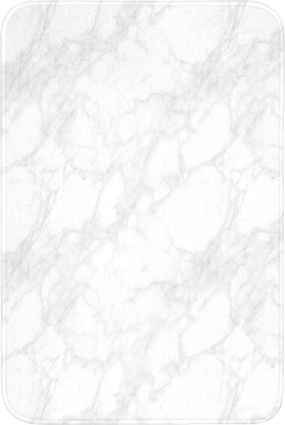Badmat 60x90 cm - Antislip - Minimalistisch - Wit - Grijze aders - Badmatten voor badkamer - Badkamermat - Douchemat - Badkamer mat