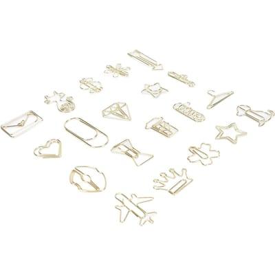 100 stuks Vormige Paperclips Voorkomen Slippen Schattige Decoratieve Metalen Bladwijzer Paperclips voor Document white