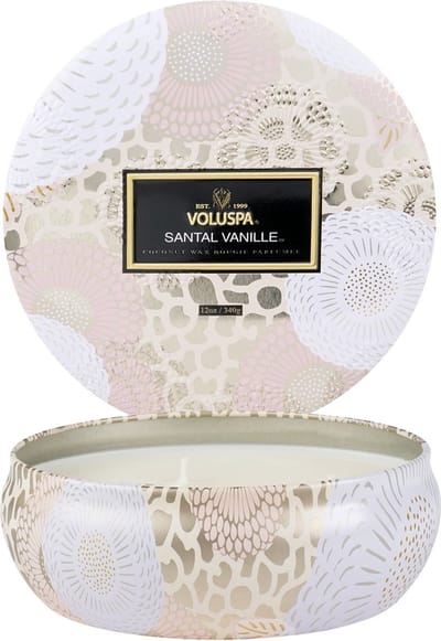 Voluspa Geurkaars Japonica Collection Santal Vanille 3 Wick Tin Candle 340gr